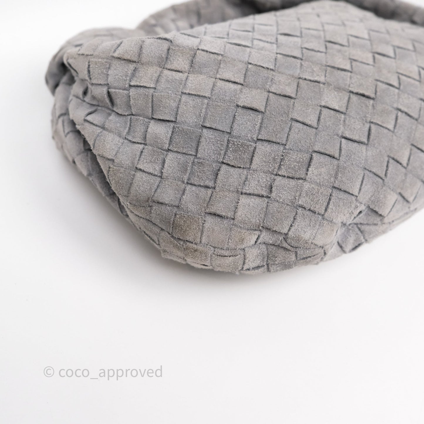 Bottega Veneta Teen Jodie Grey Intrecciato Suede