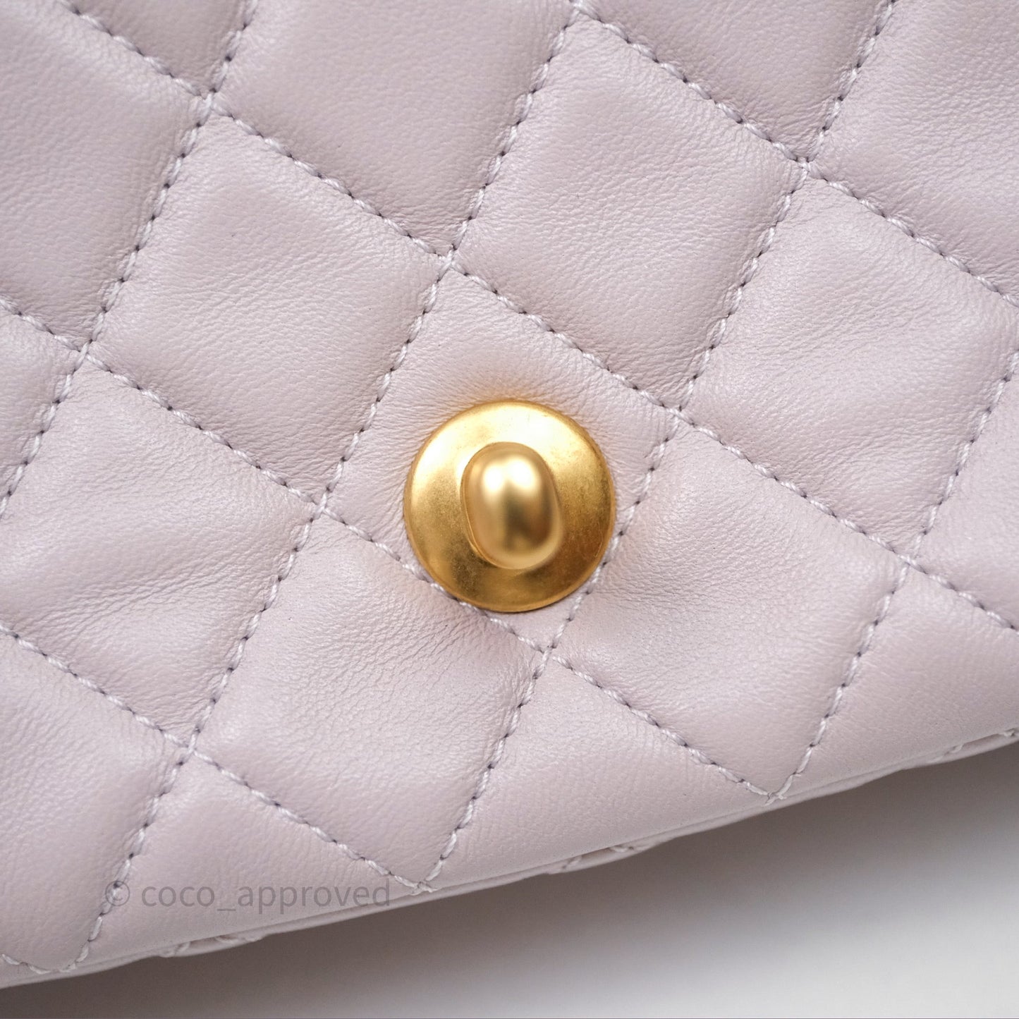 Chanel Mini Rectangular Pearl Crush Lilac Lambskin Aged Gold Hardware