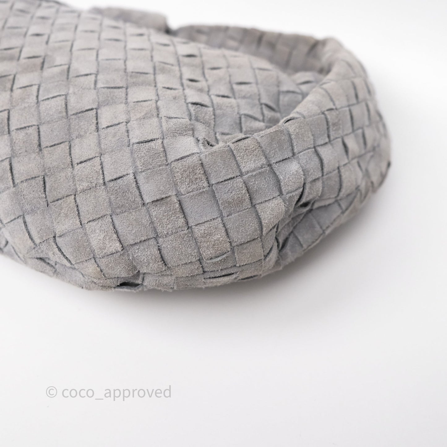 Bottega Veneta Teen Jodie Grey Intrecciato Suede