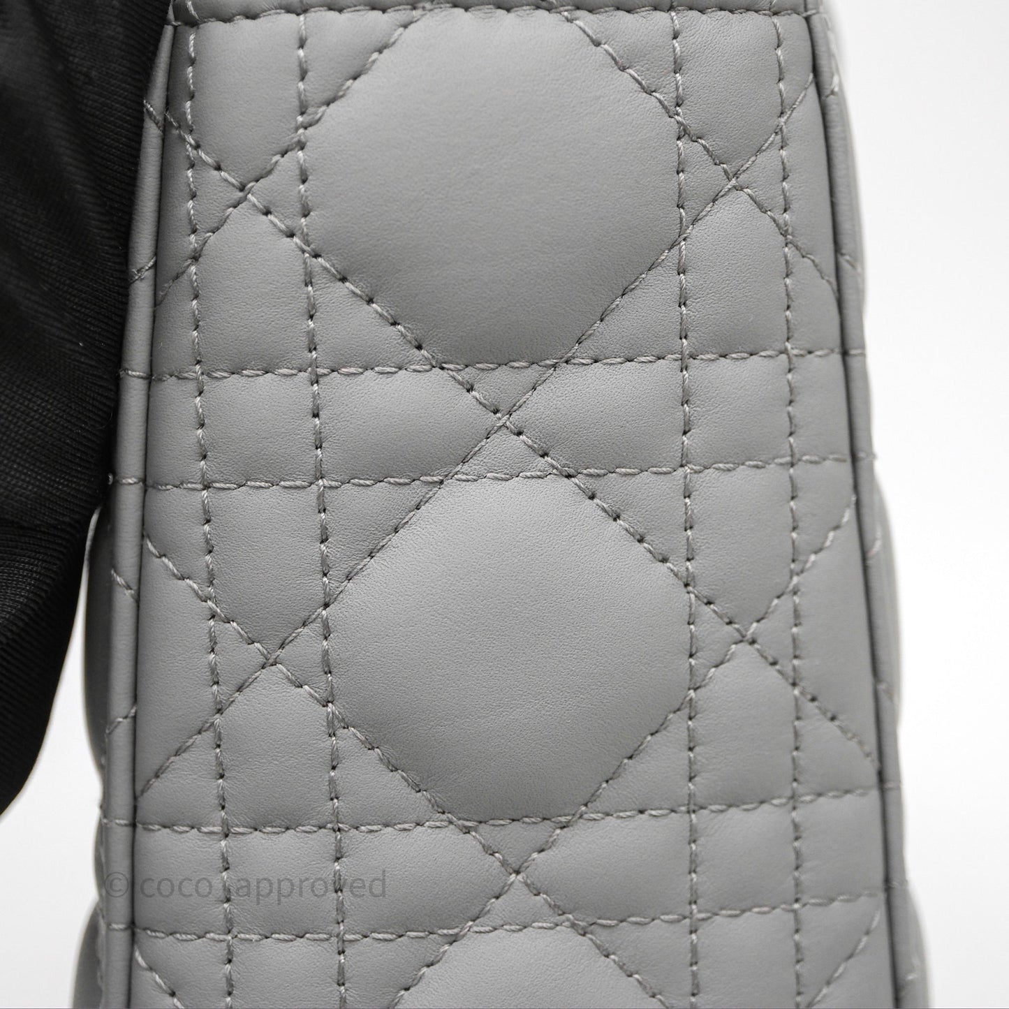 Christian Dior Small Lady Dior My ABCDior Bag Ultra Matte Gray Cannage Calfskin