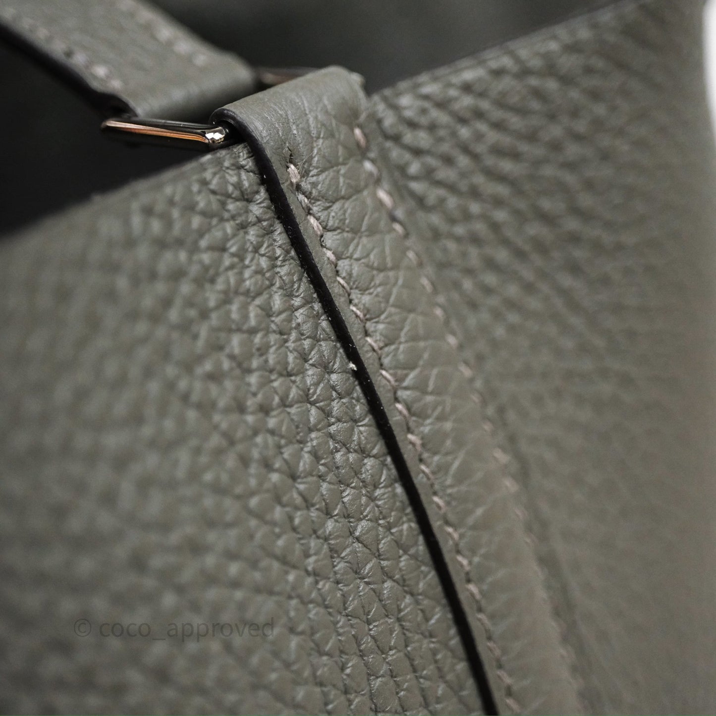 Hermès Picotin 18 Gris Meyer 0L Clemence Palladium Hardware