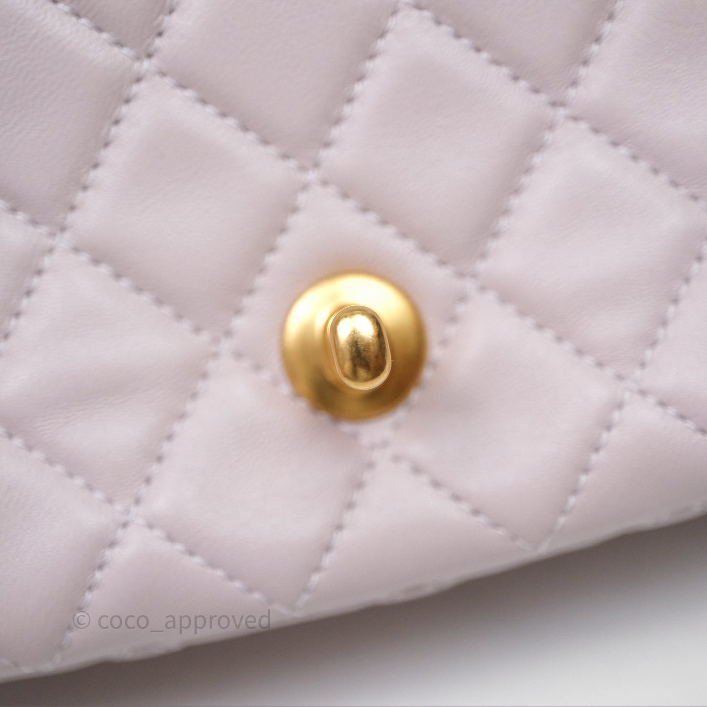 Chanel Mini Rectangular Pearl Crush Lilac Lambskin Aged Gold Hardware