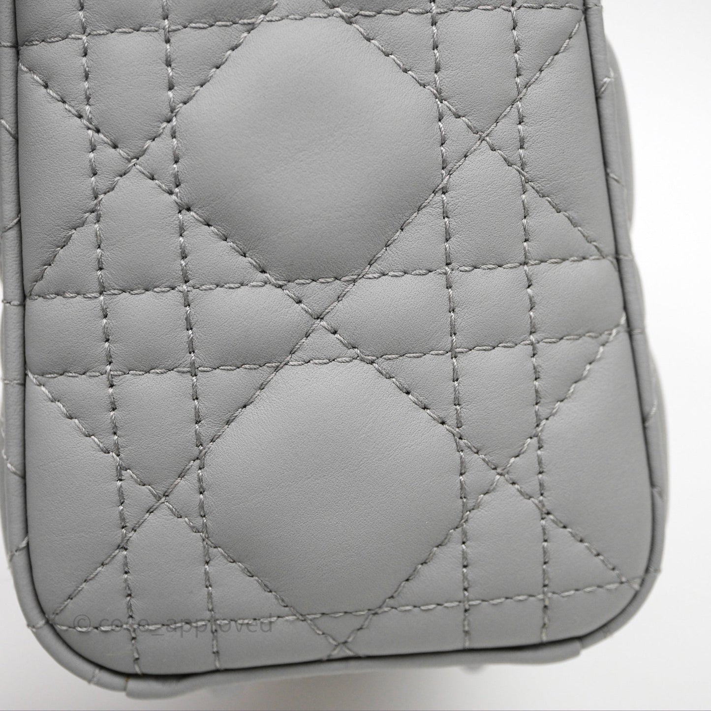 Christian Dior Small Lady Dior My ABCDior Bag Ultra Matte Gray Cannage Calfskin