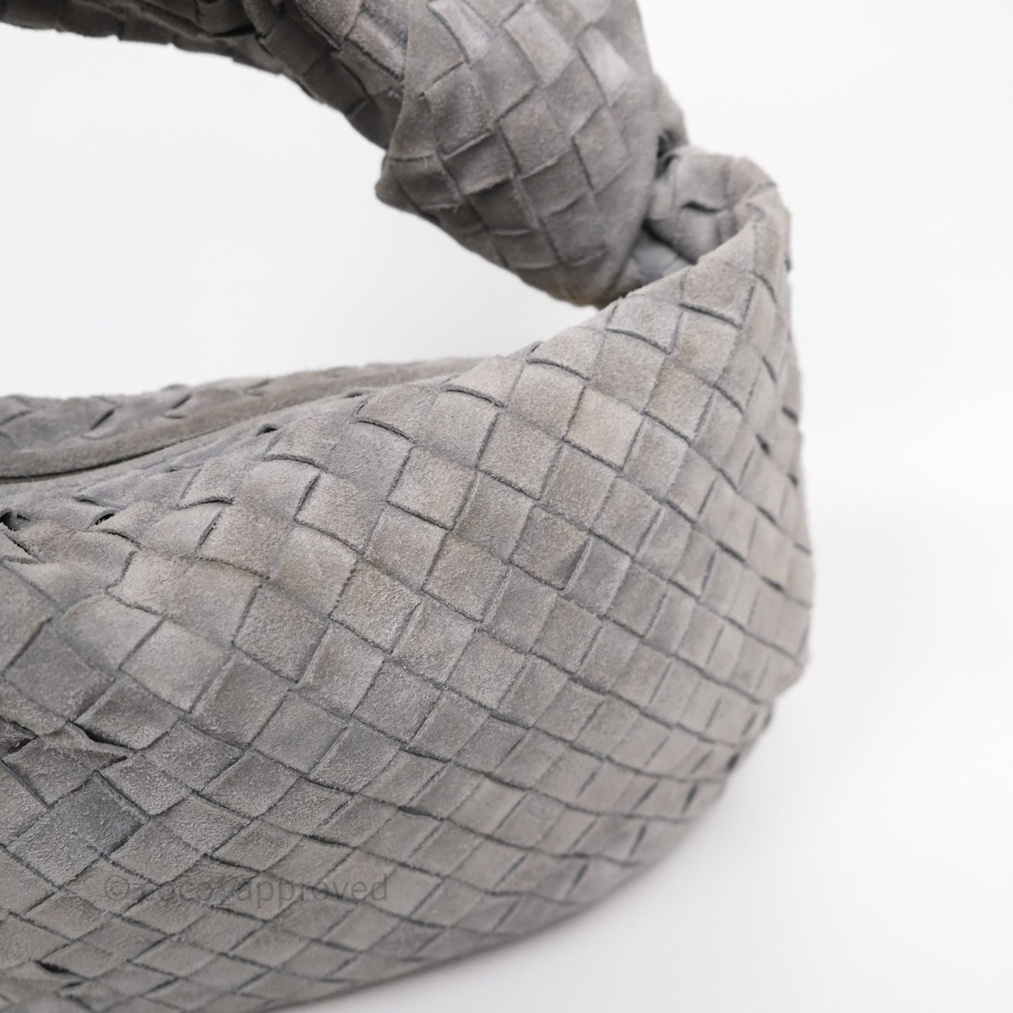 Bottega Veneta Teen Jodie Grey Intrecciato Suede
