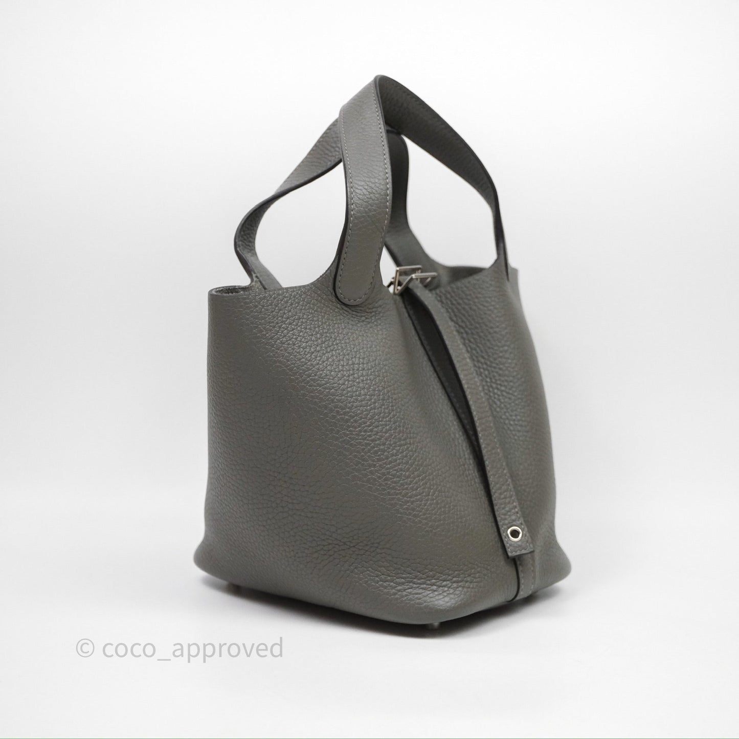 Hermès Picotin 18 Gris Meyer 0L Clemence Palladium Hardware