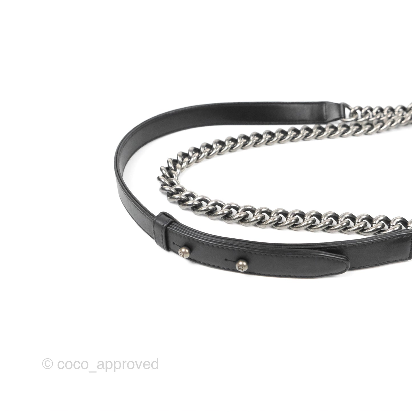 Chanel Small Boy Black Calfskin Ruthenium Hardware