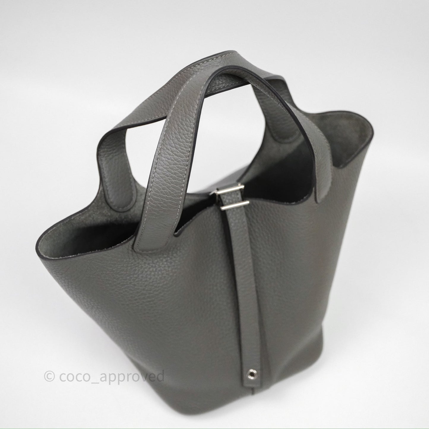 Hermès Picotin 18 Gris Meyer 0L Clemence Palladium Hardware