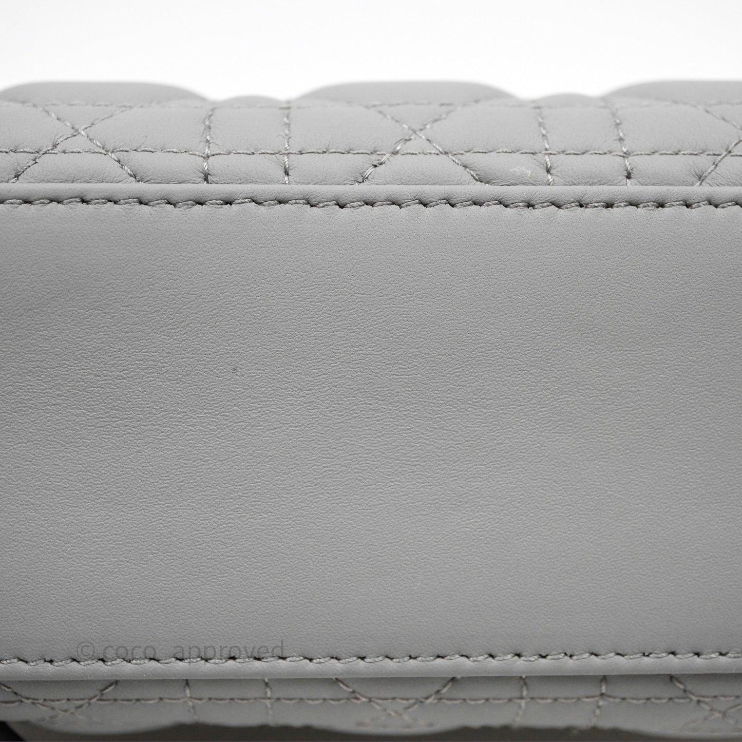 Christian Dior Small Lady Dior My ABCDior Bag Ultra Matte Gray Cannage Calfskin