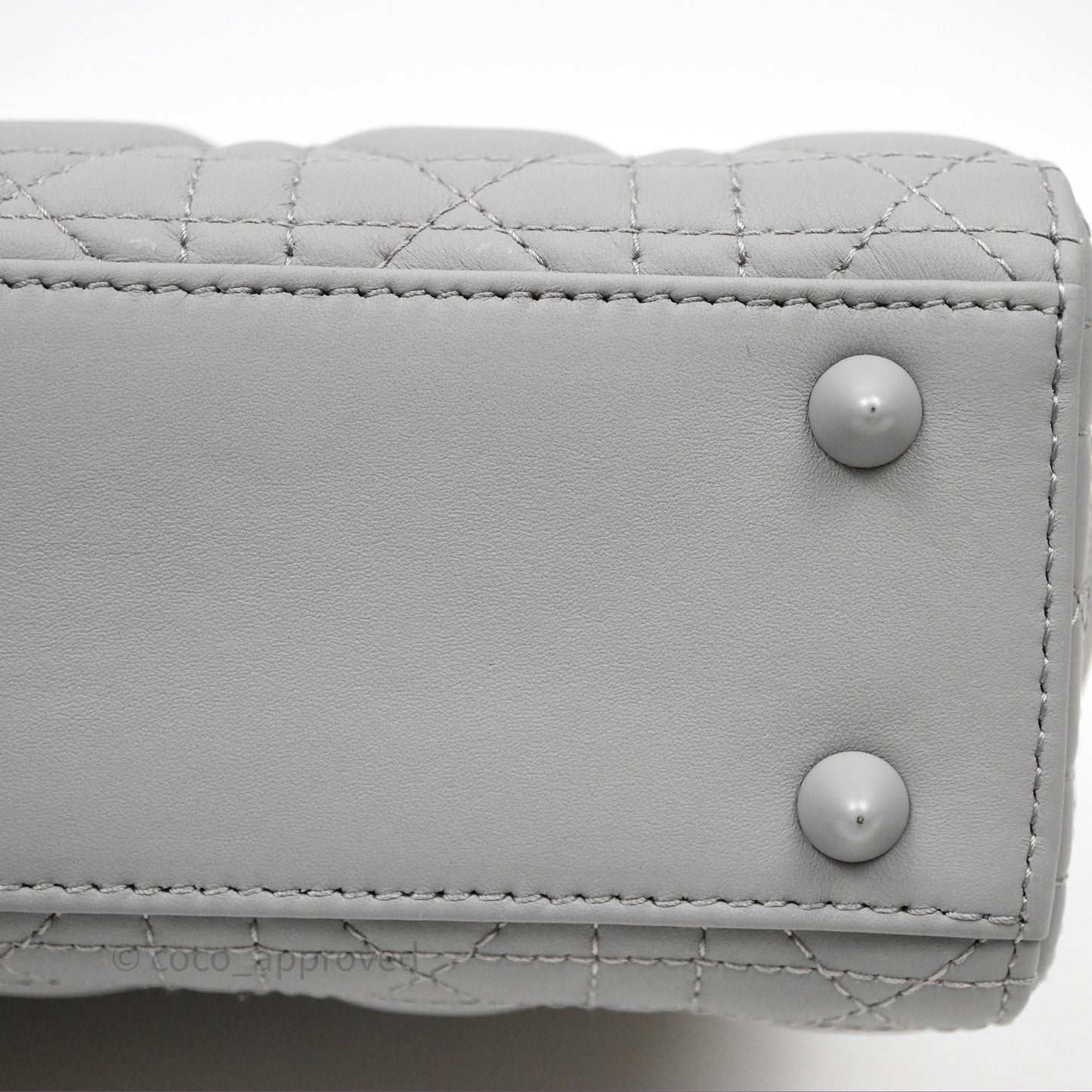 Christian Dior Small Lady Dior My ABCDior Bag Ultra Matte Gray Cannage Calfskin