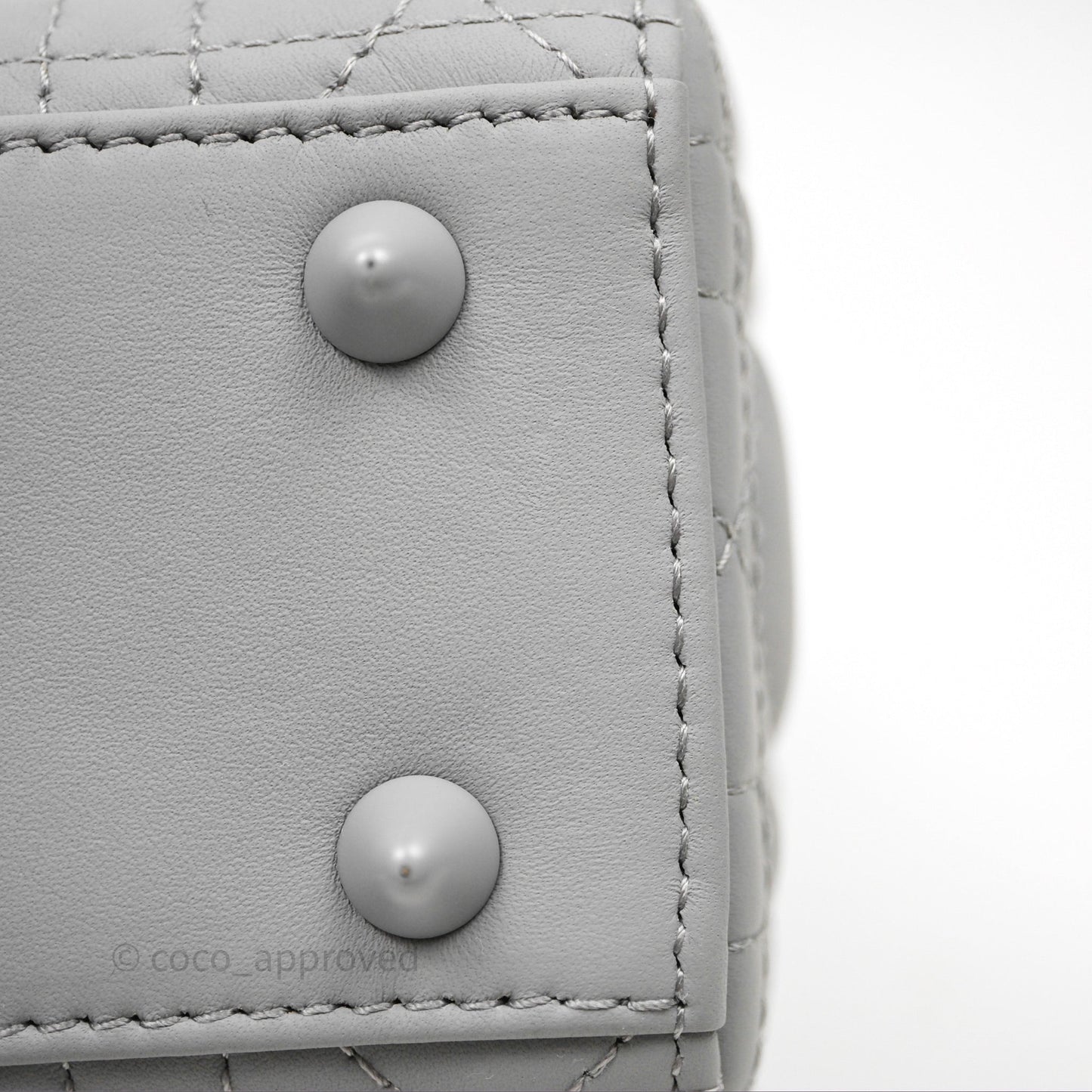 Christian Dior Small Lady Dior My ABCDior Bag Ultra Matte Gray Cannage Calfskin
