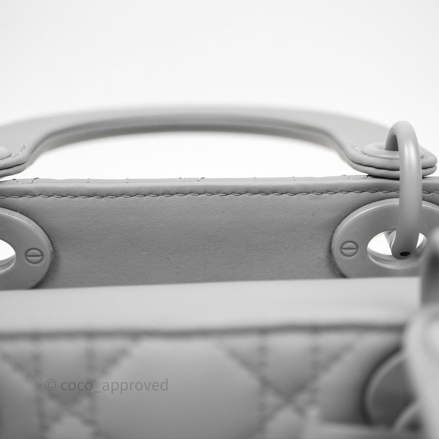 Christian Dior Small Lady Dior My ABCDior Bag Ultra Matte Gray Cannage Calfskin