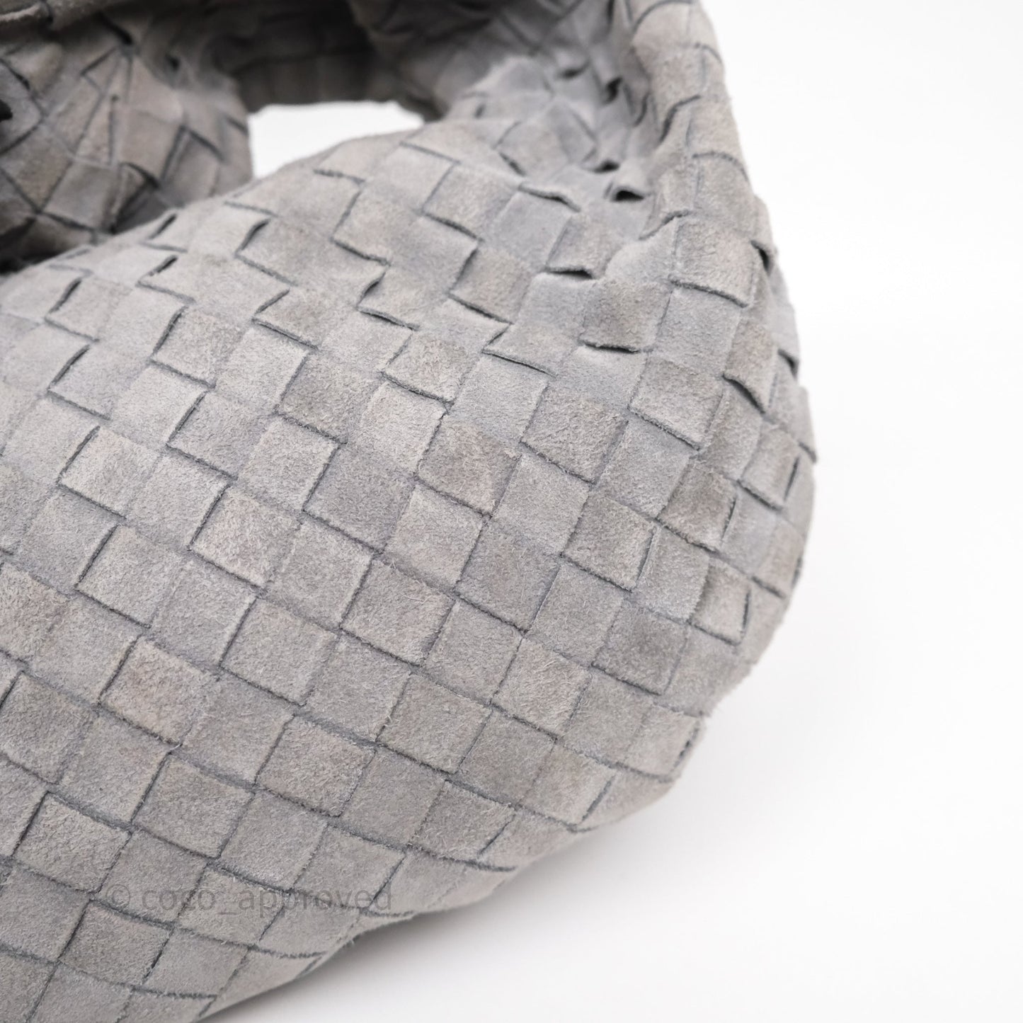 Bottega Veneta Teen Jodie Grey Intrecciato Suede