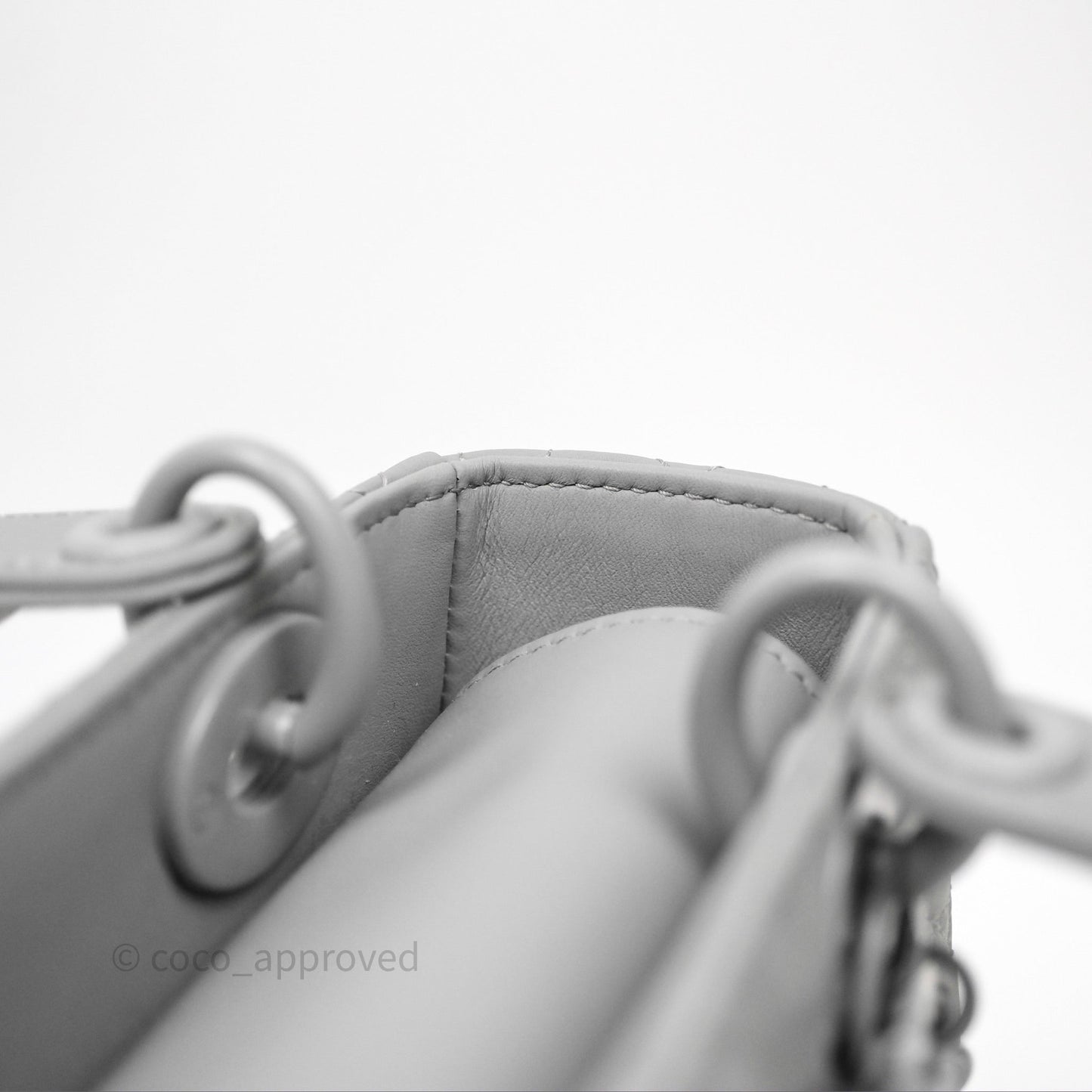 Christian Dior Small Lady Dior My ABCDior Bag Ultra Matte Gray Cannage Calfskin