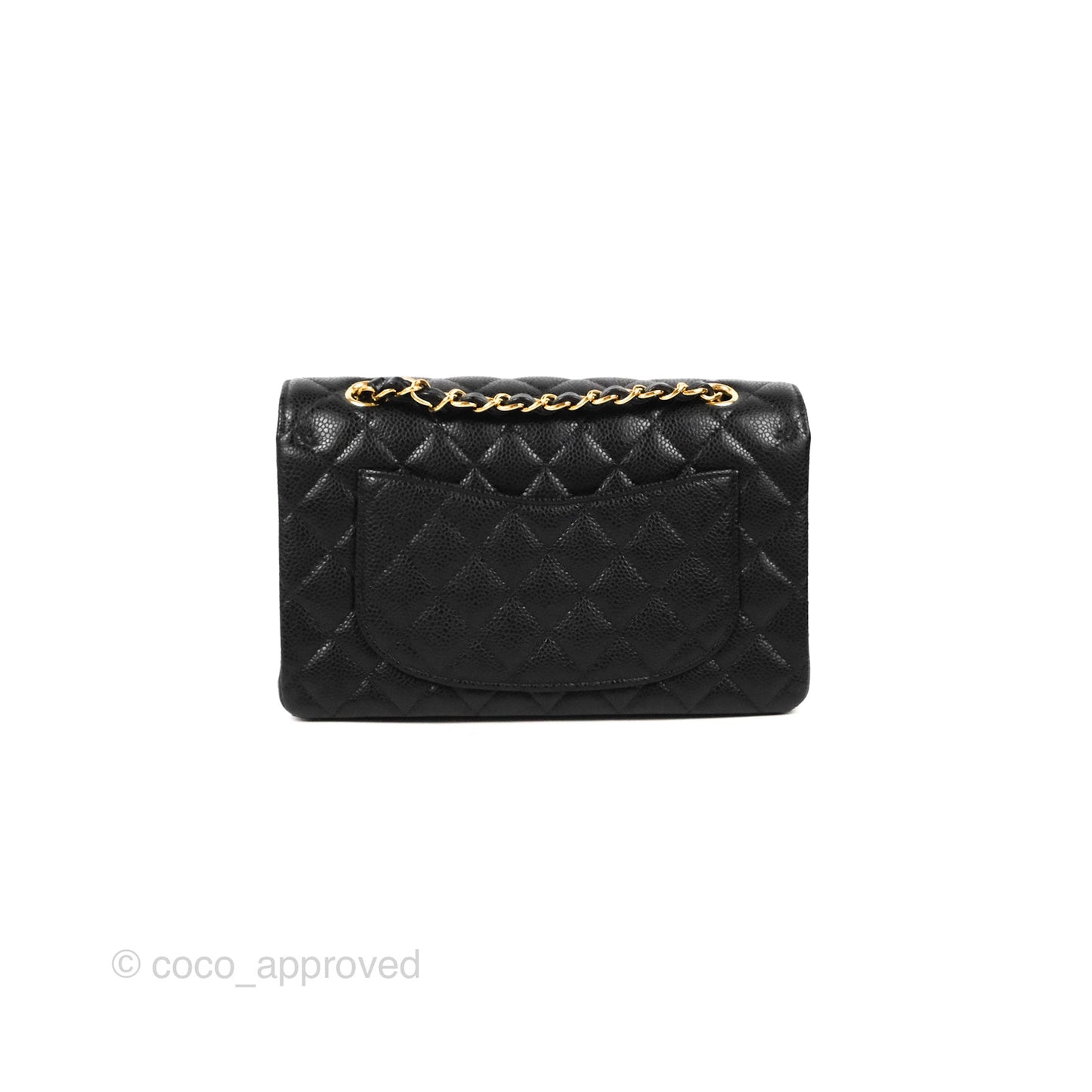 Chanel Small Classic Quilted Flap Black Caviar Gold Hardware
