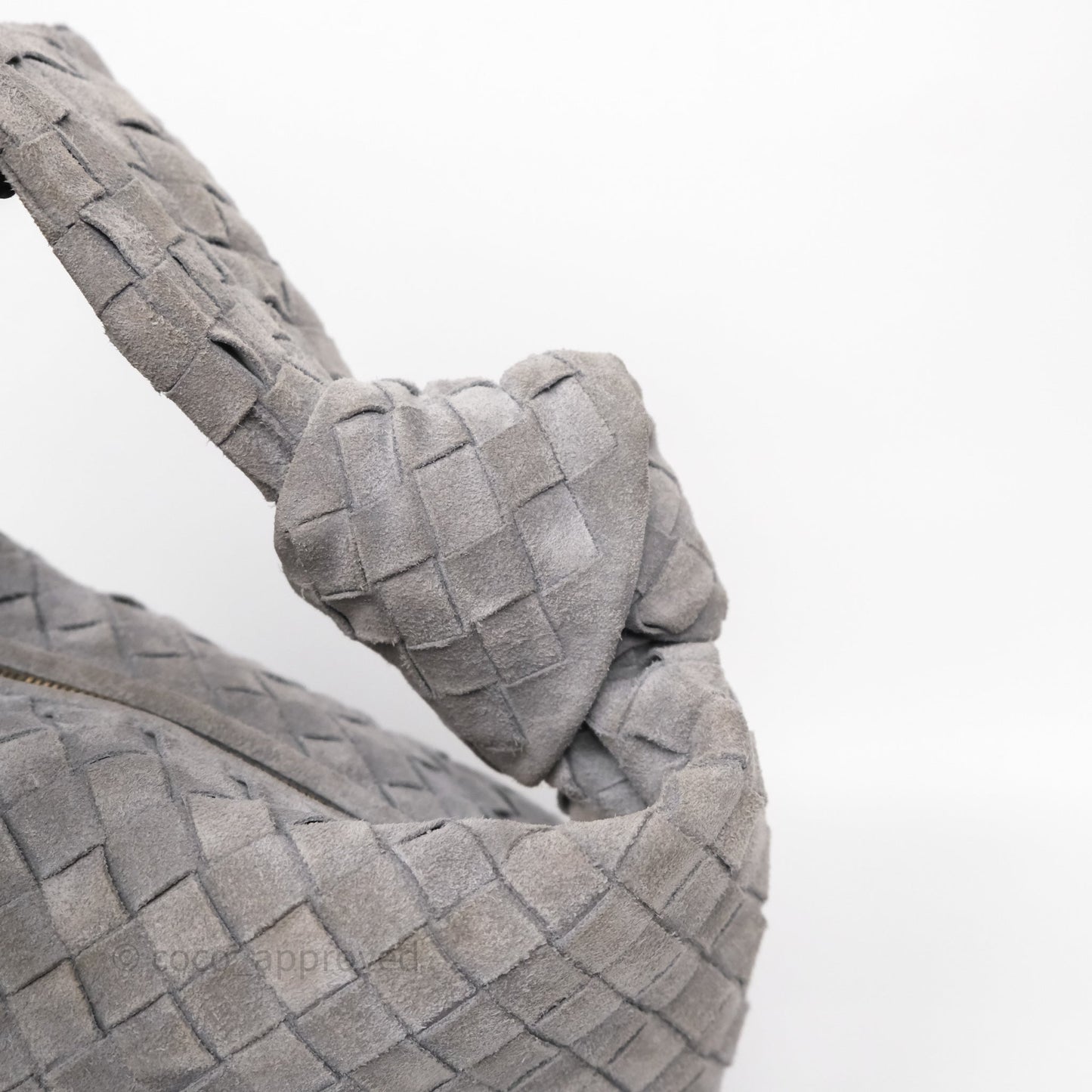 Bottega Veneta Teen Jodie Grey Intrecciato Suede