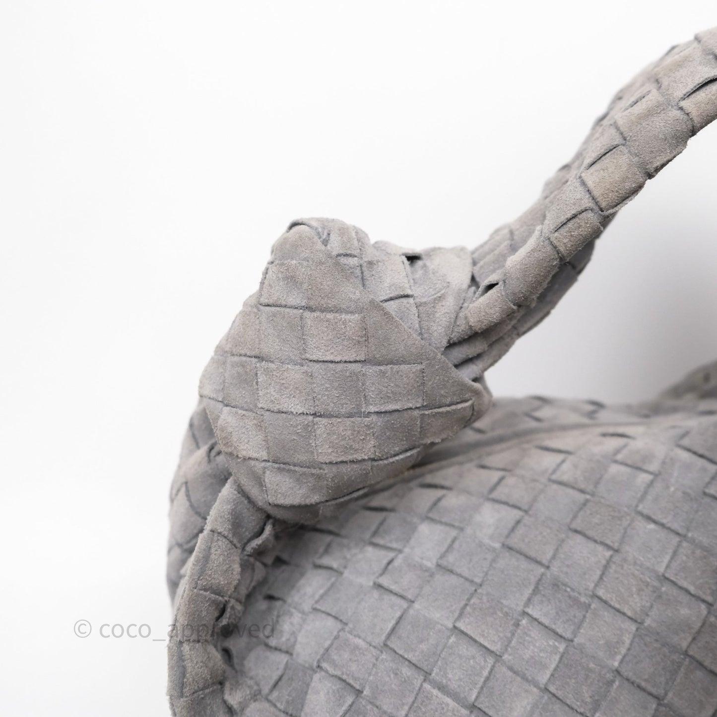 Bottega Veneta Teen Jodie Grey Intrecciato Suede