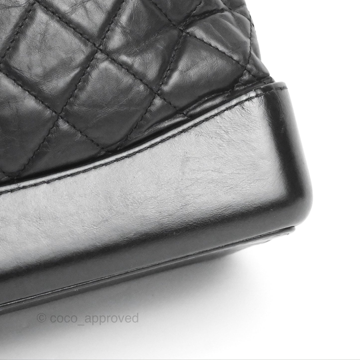 Chanel Medium Gabrielle Backpack Black Aged Calfskin