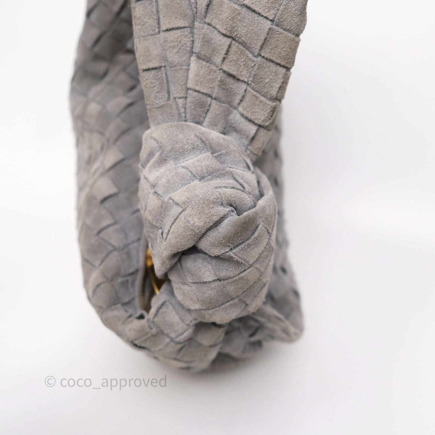 Bottega Veneta Teen Jodie Grey Intrecciato Suede