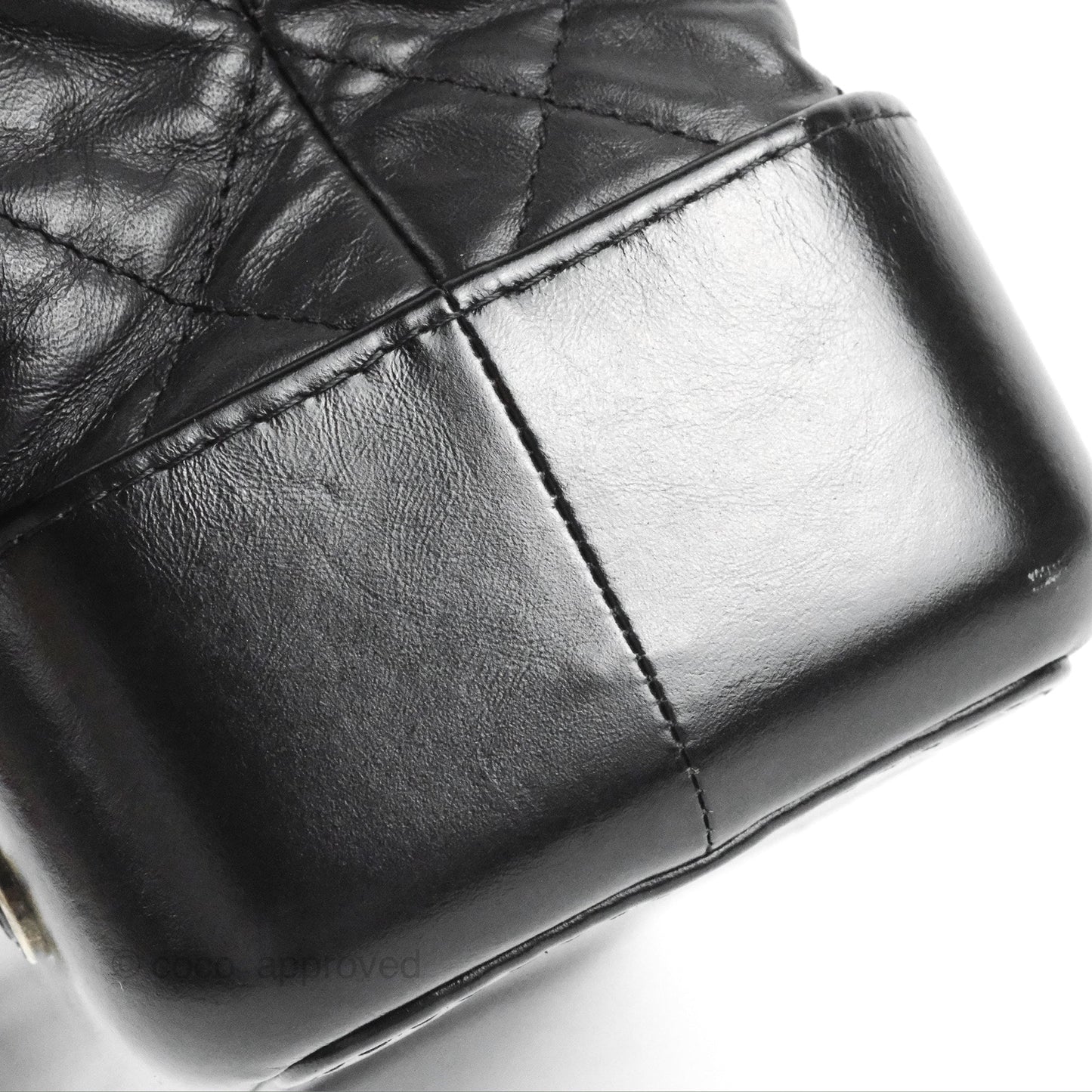 Chanel Medium Gabrielle Backpack Black Aged Calfskin