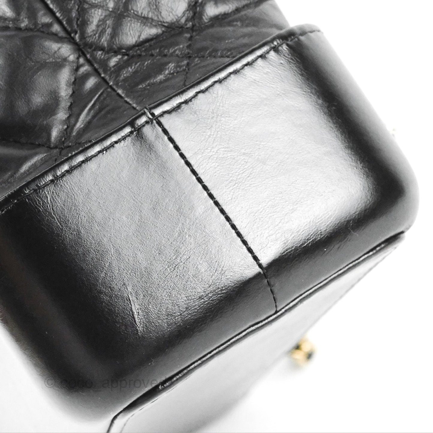 Chanel Medium Gabrielle Backpack Black Aged Calfskin