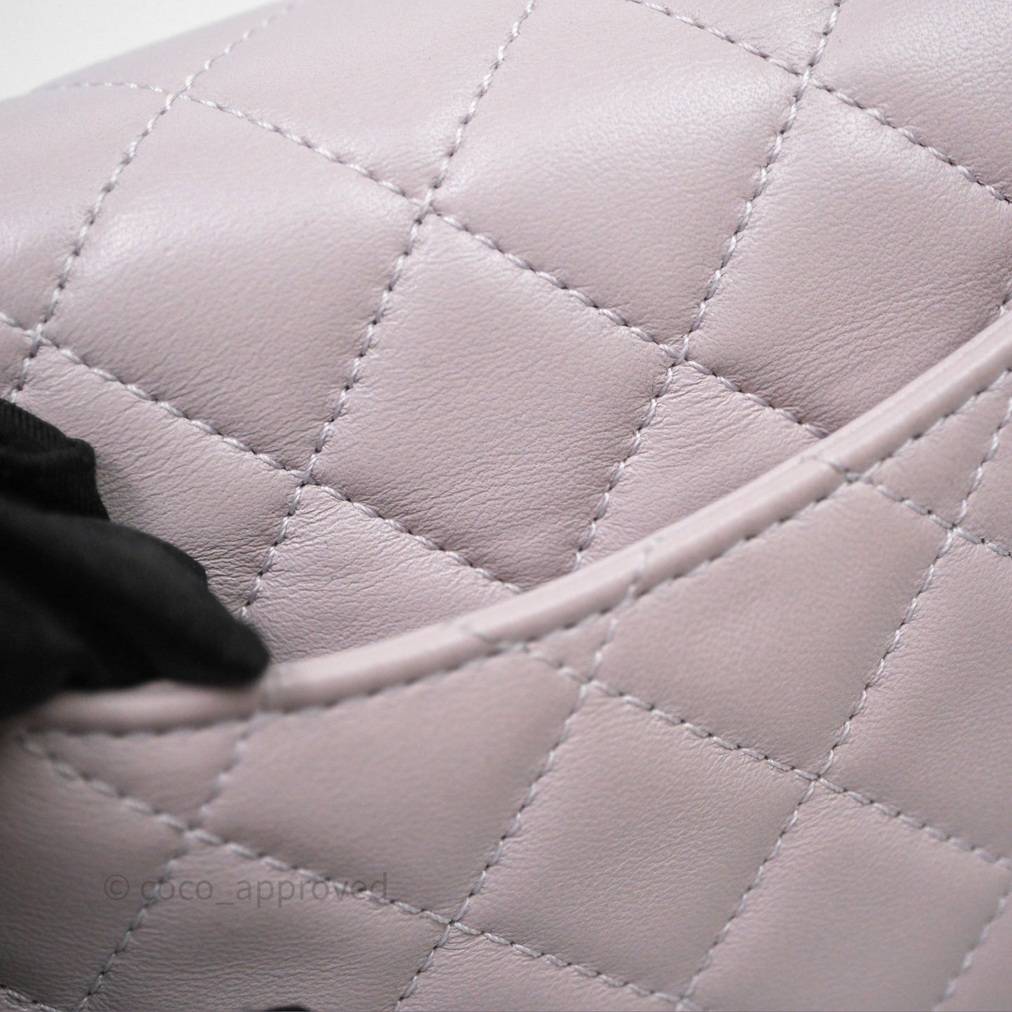Chanel Mini Rectangular Pearl Crush Lilac Lambskin Aged Gold Hardware