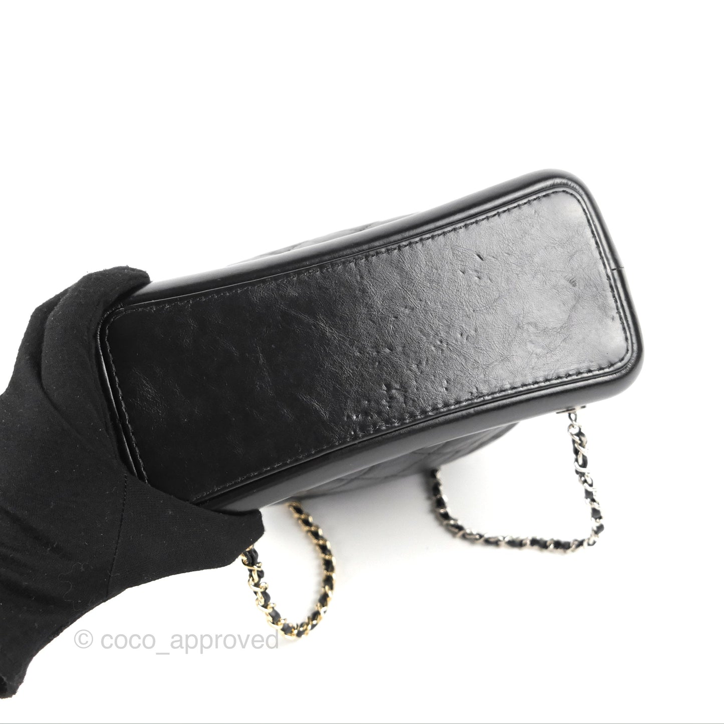 Chanel Medium Gabrielle Backpack Black Aged Calfskin