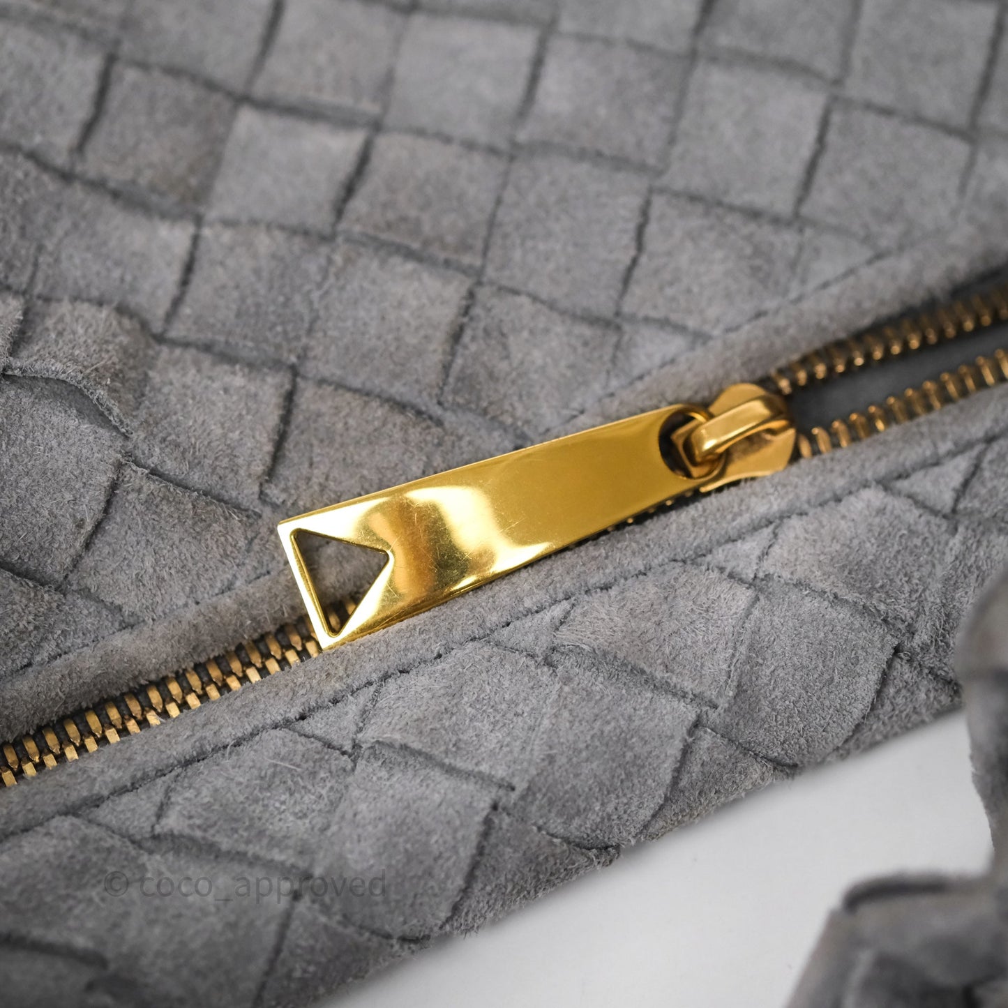 Bottega Veneta Teen Jodie Grey Intrecciato Suede