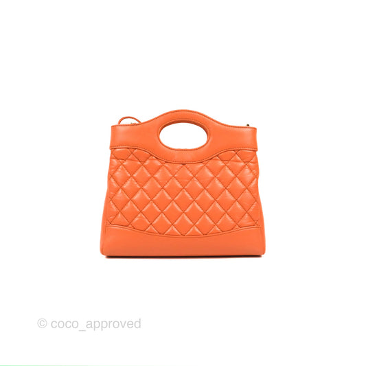 Chanel 31 Mini Salmon Orange Aged Calfskin Gold Hardware