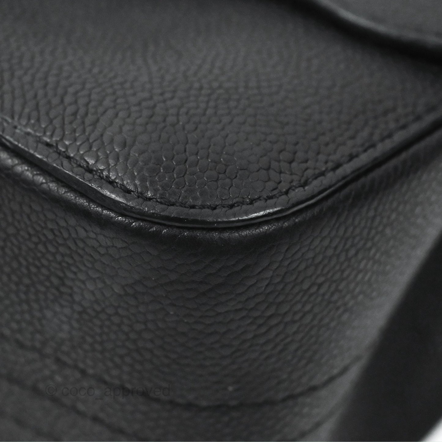 Chanel Pure Jumbo Double Flap Black Caviar Aged Gold Hardware