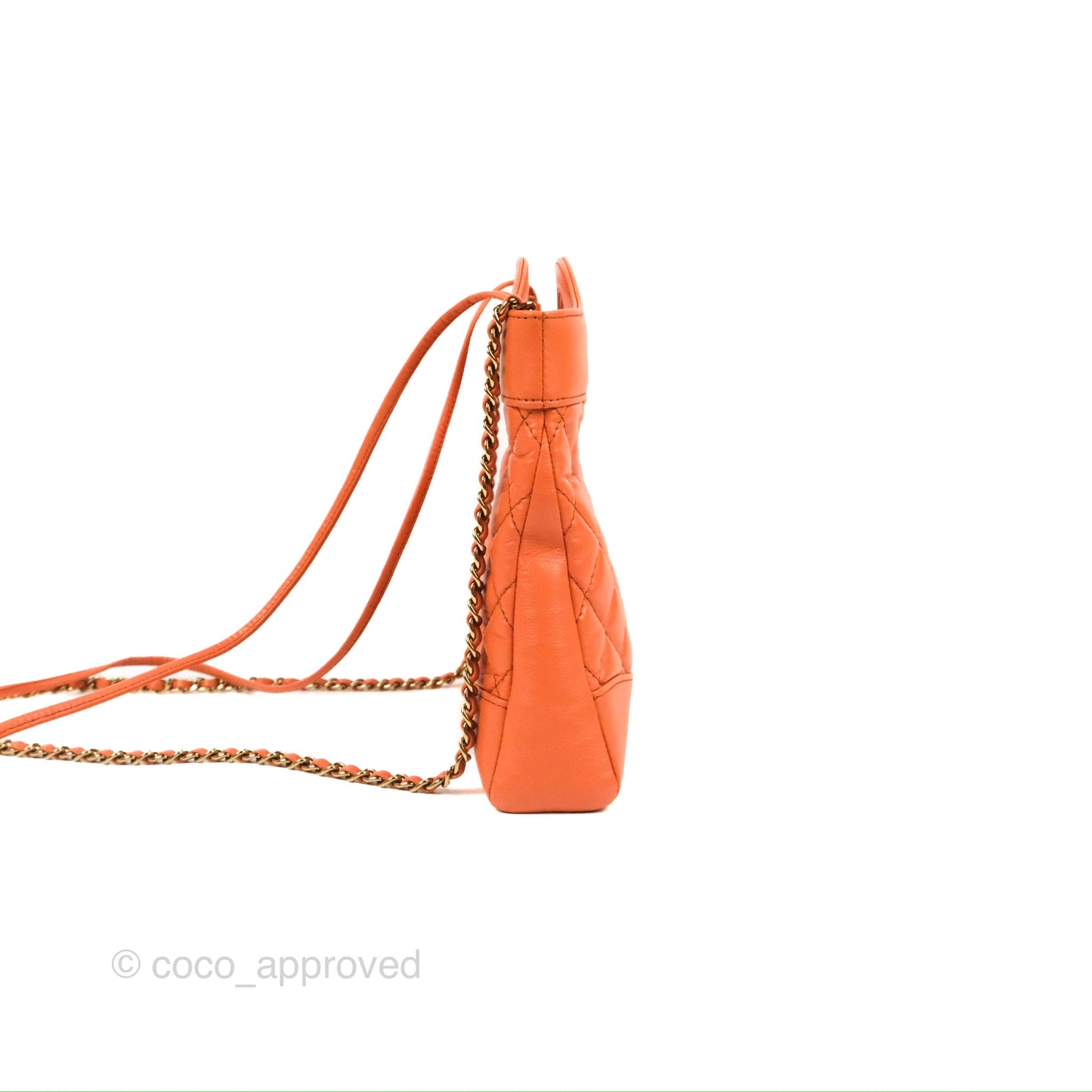 Chanel 31 Mini Salmon Orange Aged Calfskin Gold Hardware