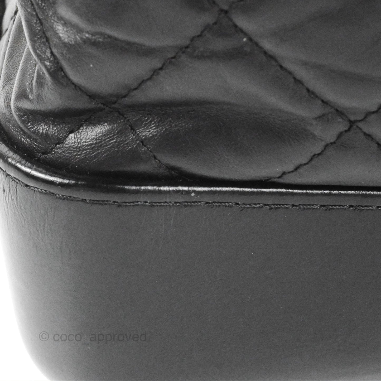 Chanel Medium Gabrielle Backpack Black Aged Calfskin