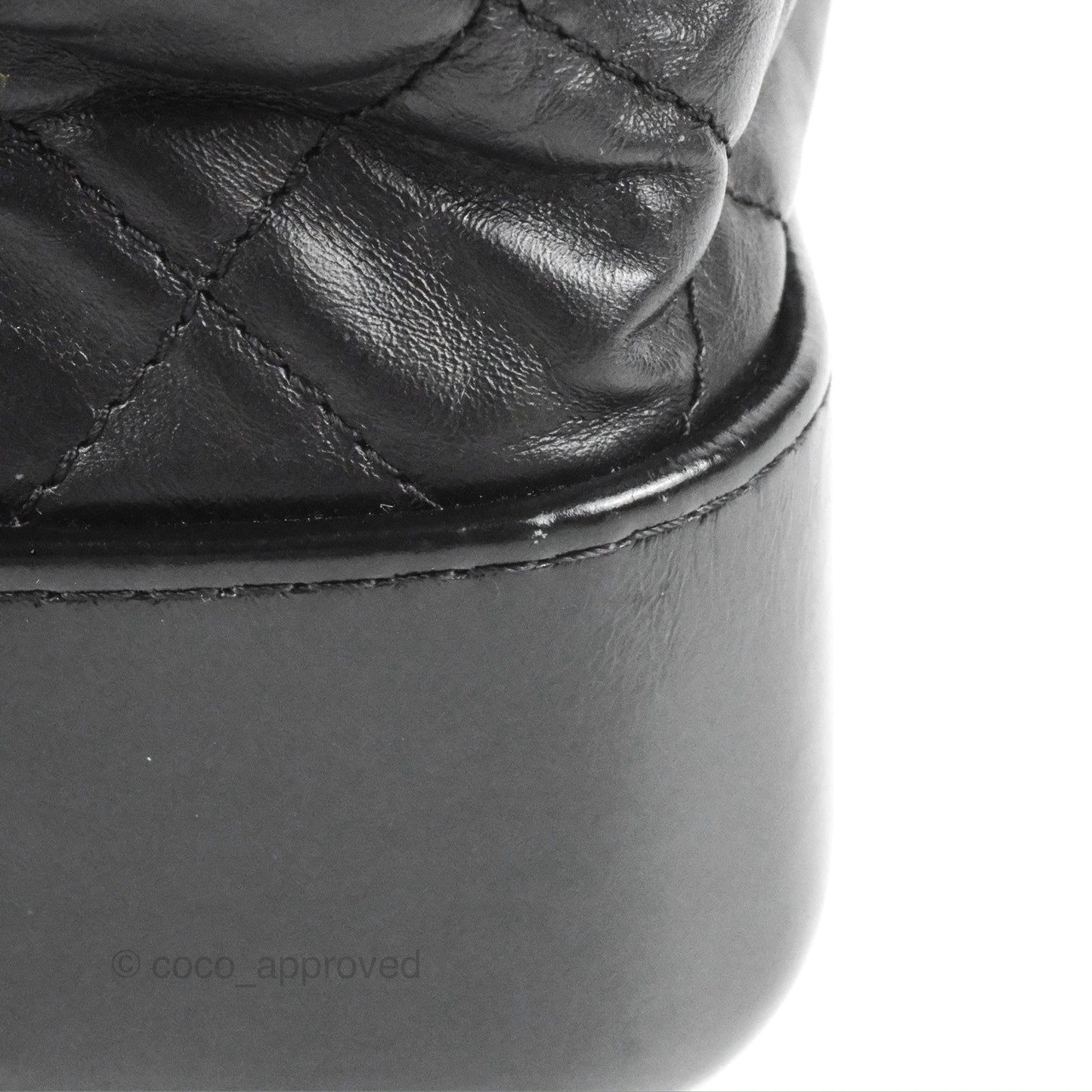 Chanel Medium Gabrielle Backpack Black Aged Calfskin