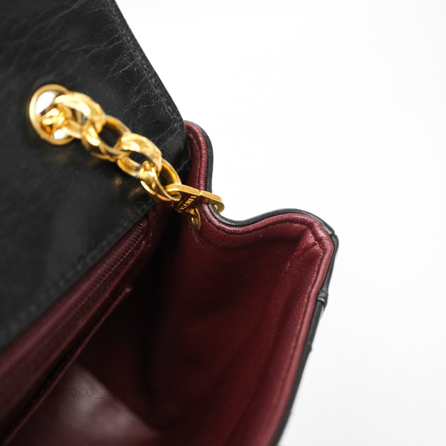 Chanel Vintage Small Diana Flap Black Lambskin 24K Gold Hardware