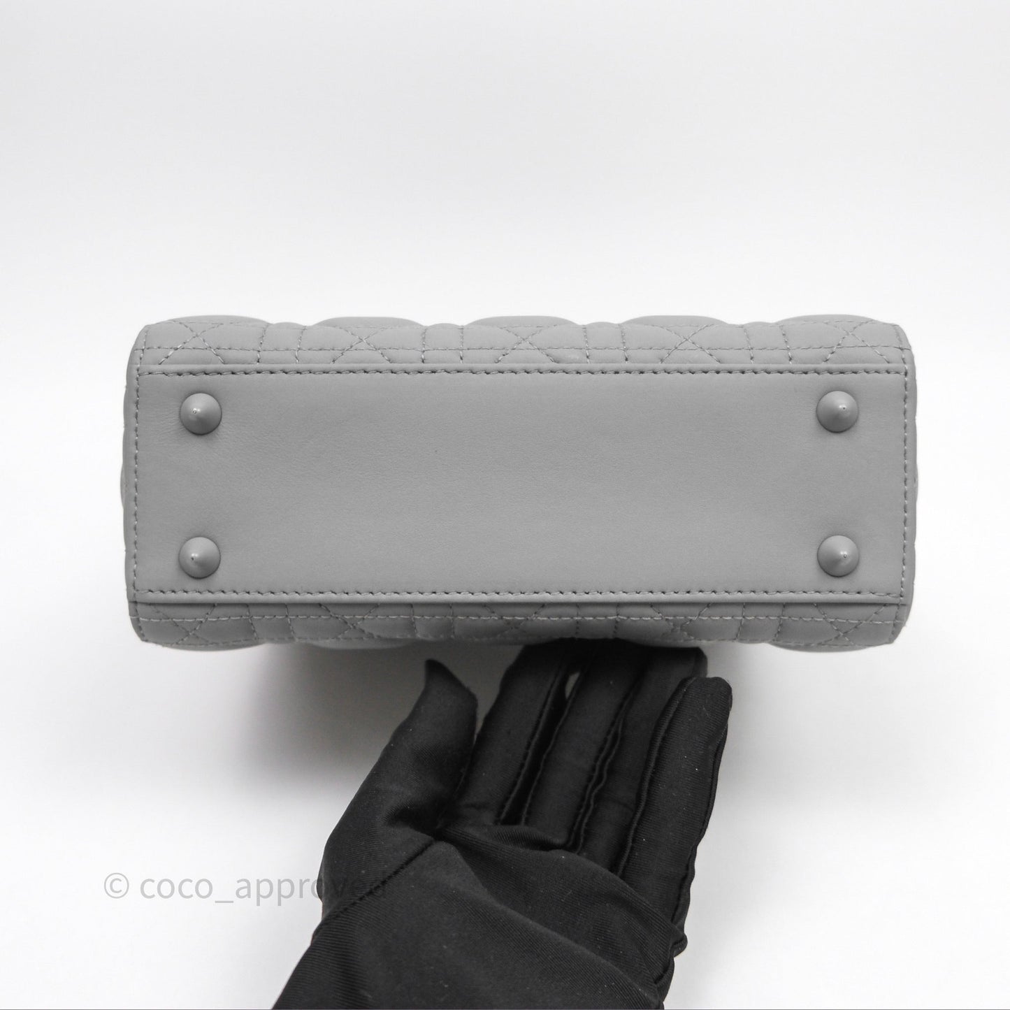 Christian Dior Small Lady Dior My ABCDior Bag Ultra Matte Gray Cannage Calfskin
