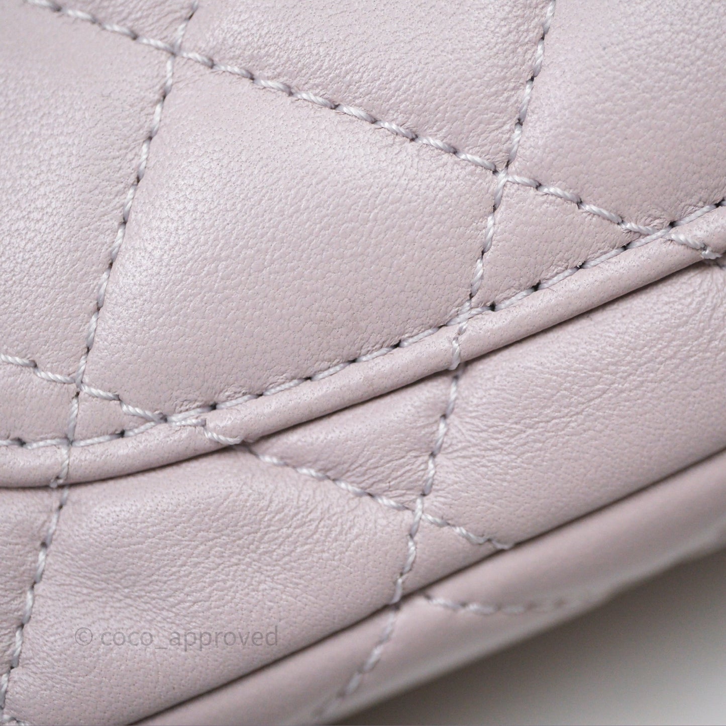 Chanel Mini Rectangular Pearl Crush Lilac Lambskin Aged Gold Hardware