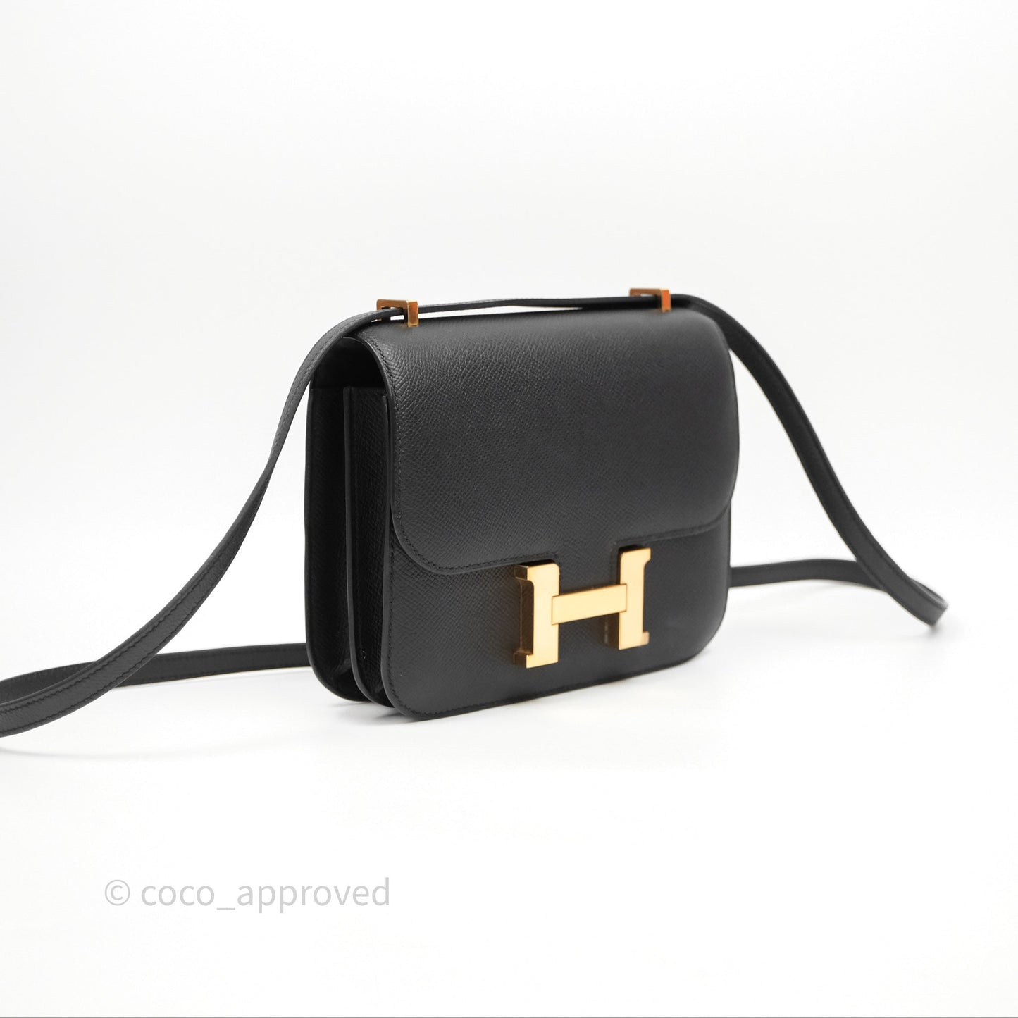 Hermès Constance Mini 18cm Black Epsom Gold Hardware
