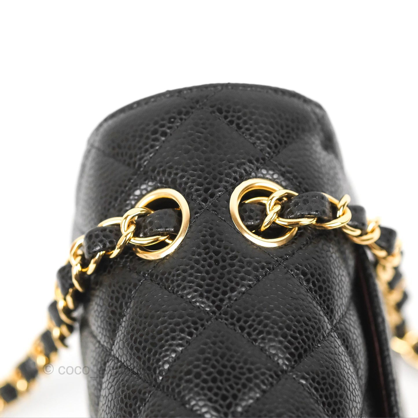 Chanel Small Classic Quilted Flap Black Caviar Gold Hardware