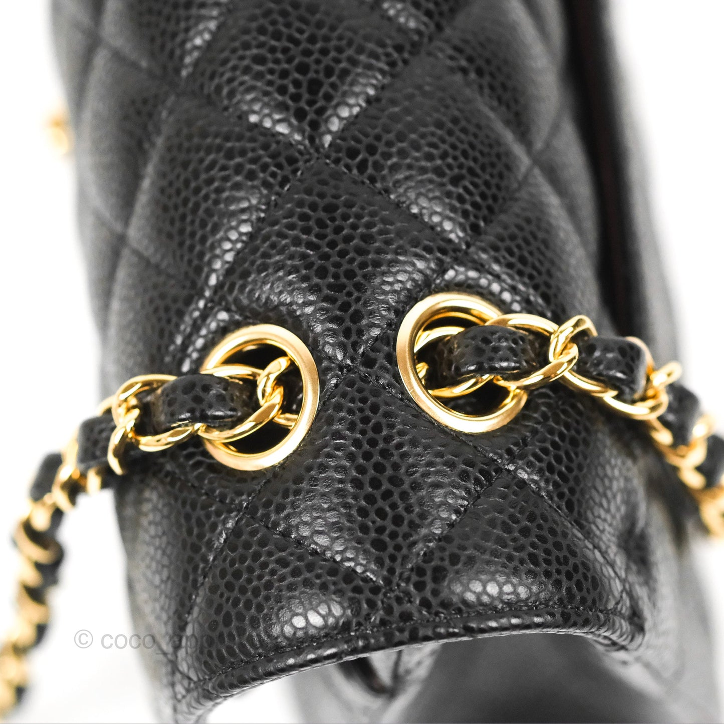 Chanel Small Classic Quilted Flap Black Caviar Gold Hardware