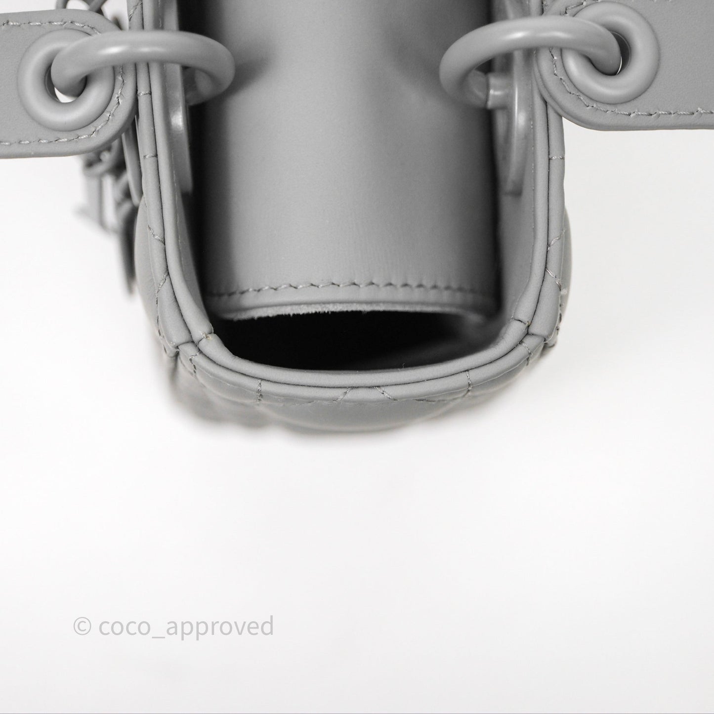 Christian Dior Small Lady Dior My ABCDior Bag Ultra Matte Gray Cannage Calfskin