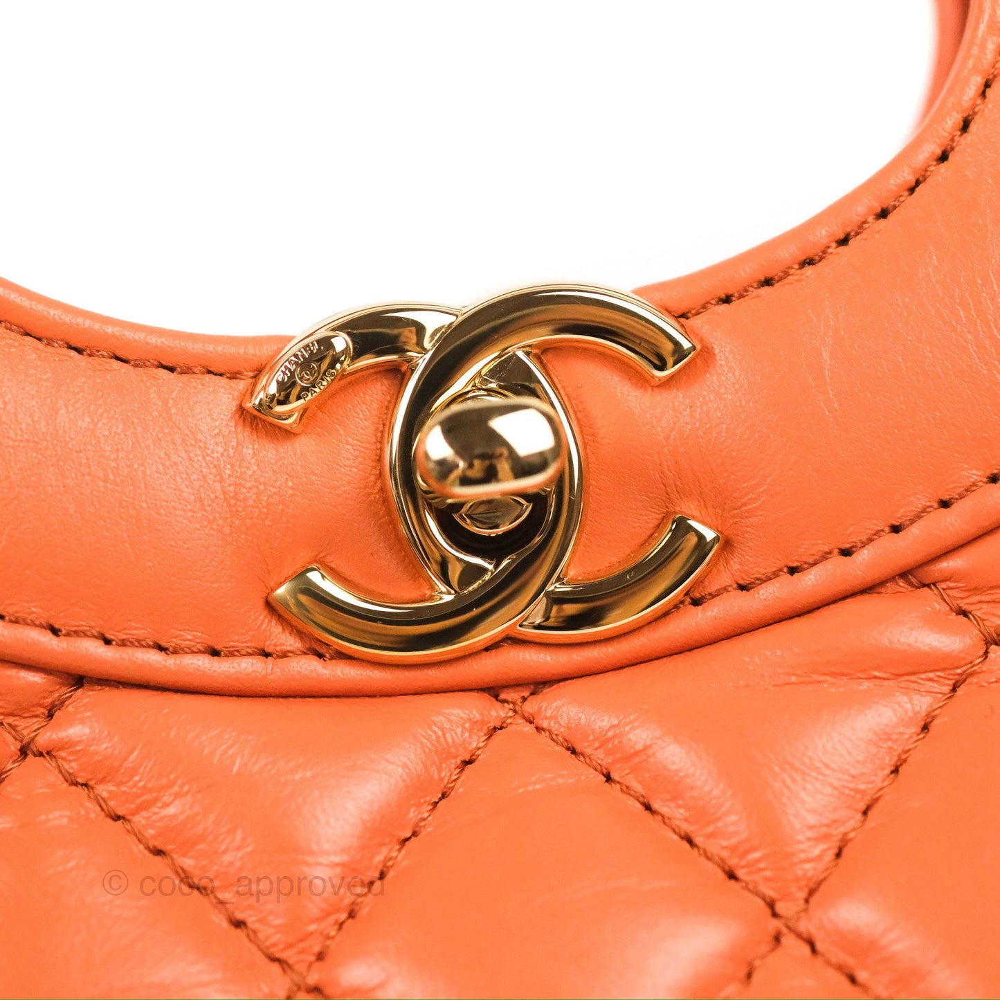 Chanel 31 Mini Salmon Orange Aged Calfskin Gold Hardware