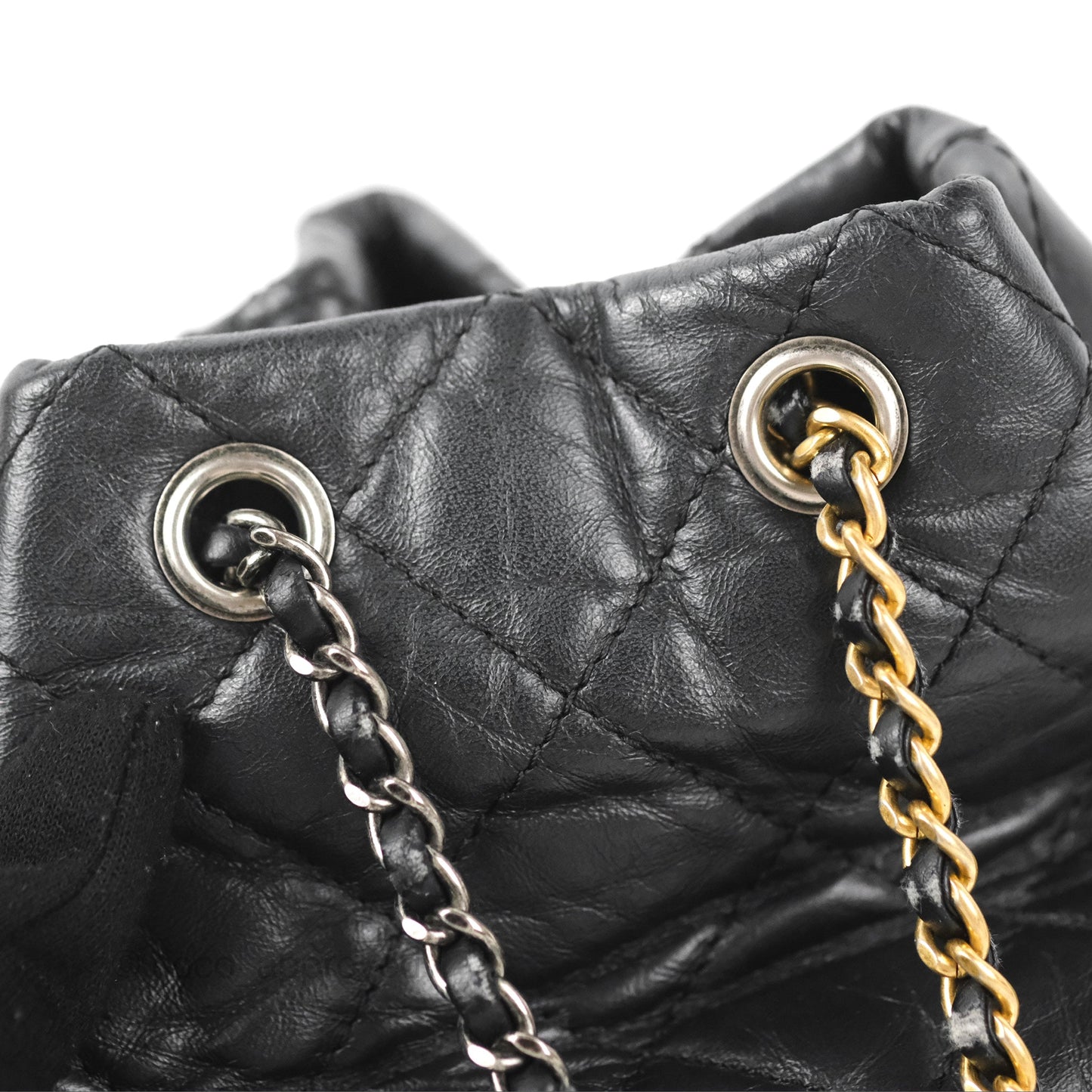 Chanel Medium Gabrielle Backpack Black Aged Calfskin