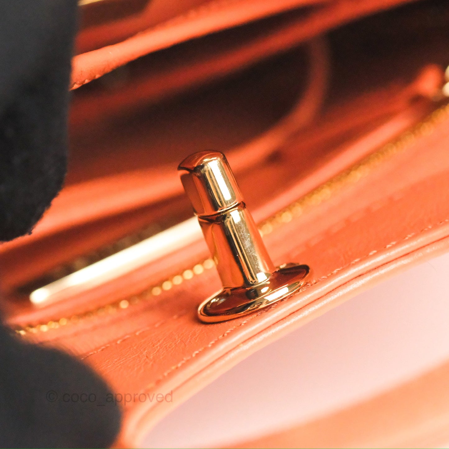 Chanel 31 Mini Salmon Orange Aged Calfskin Gold Hardware