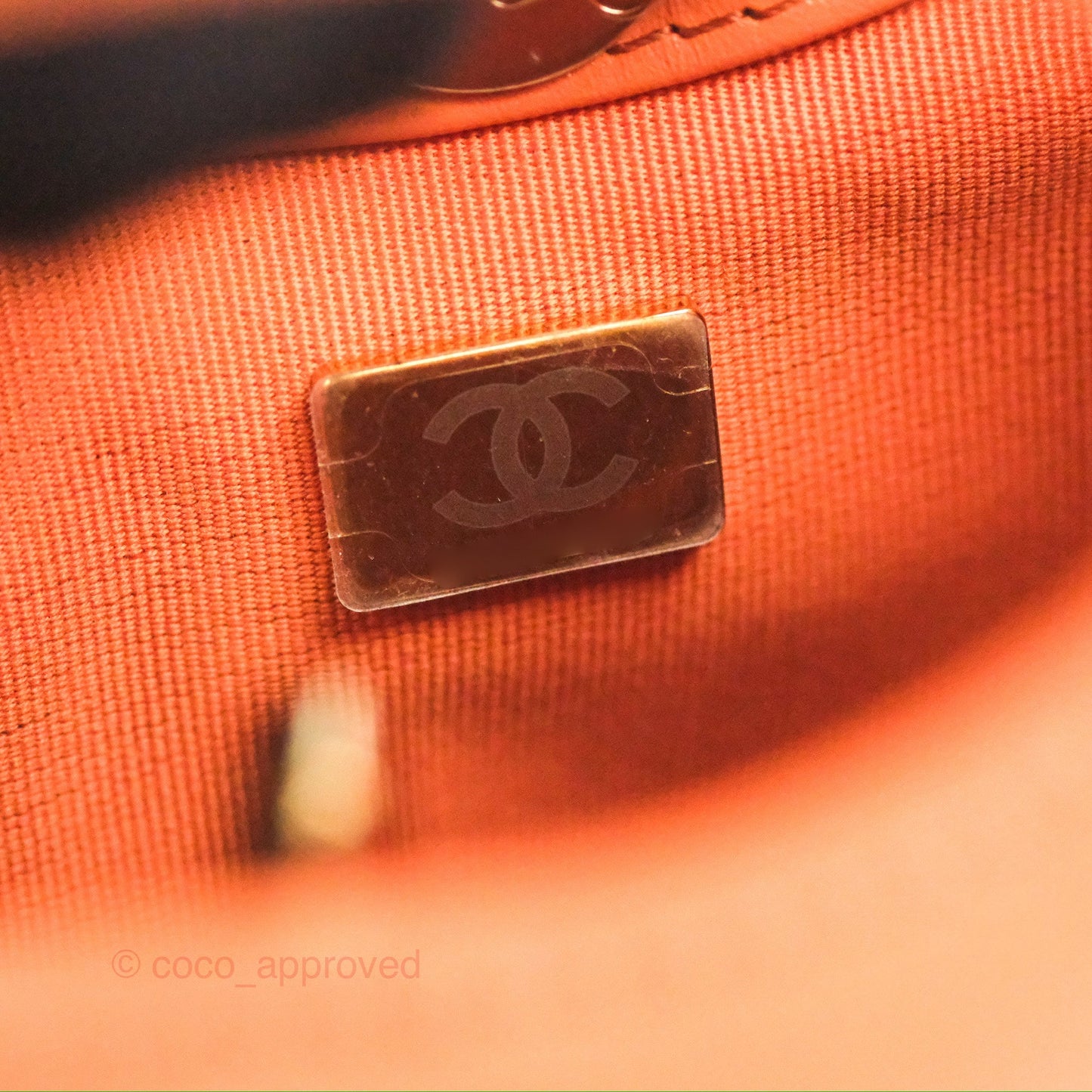 Chanel 31 Mini Salmon Orange Aged Calfskin Gold Hardware