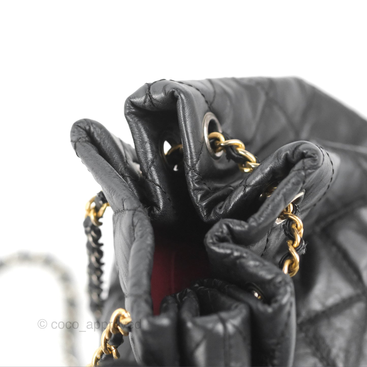 Chanel Medium Gabrielle Backpack Black Aged Calfskin