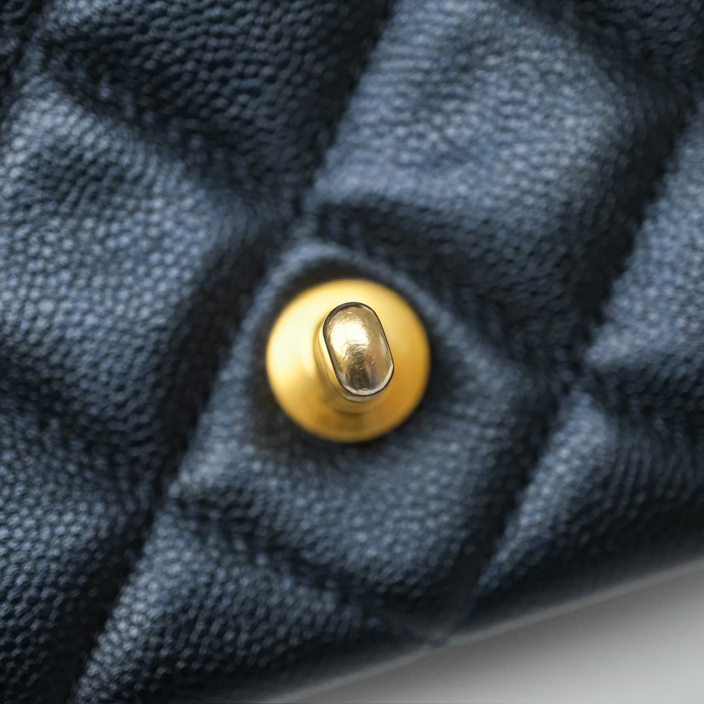 Chanel Quilted My Perfect Mini Iridescent Dark Navy Caviar Aged Gold Hardware 21K