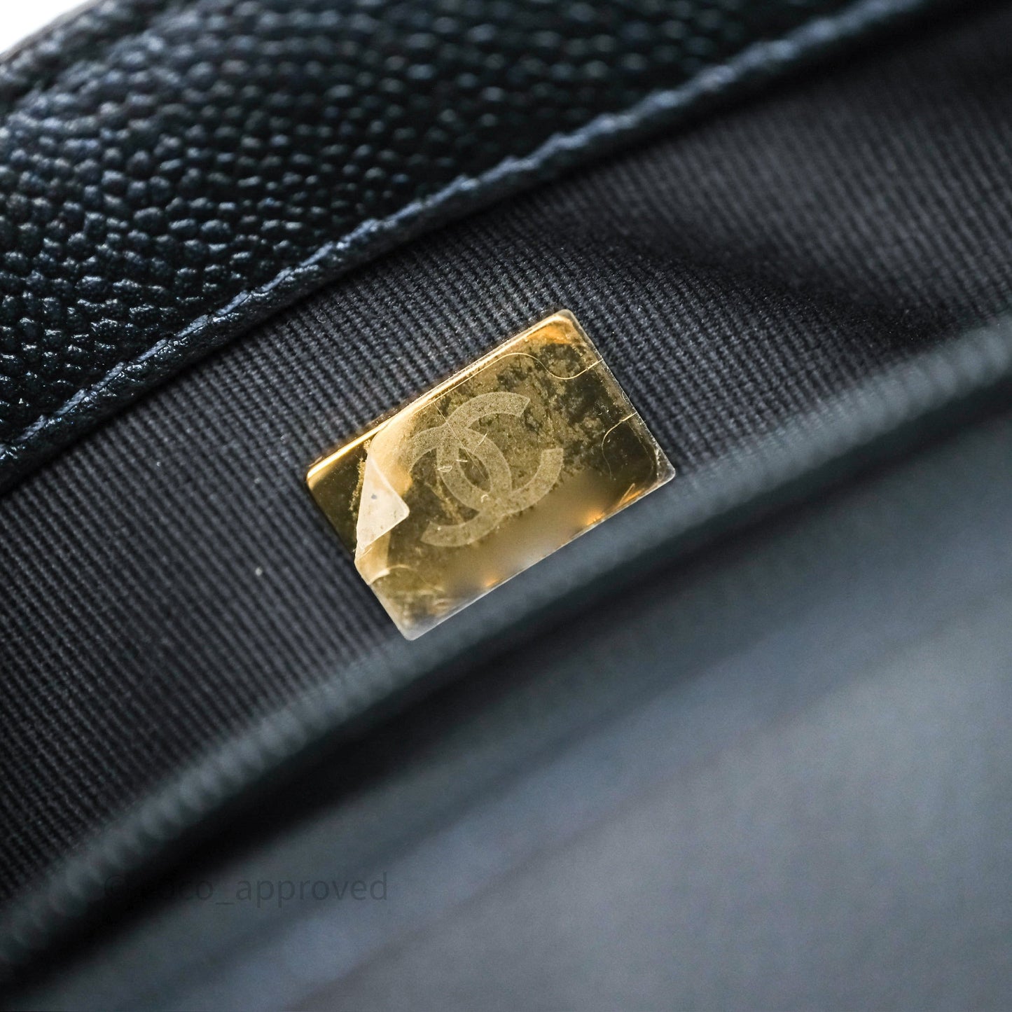 Chanel Quilted My Perfect Mini Iridescent Dark Navy Caviar Aged Gold Hardware 21K