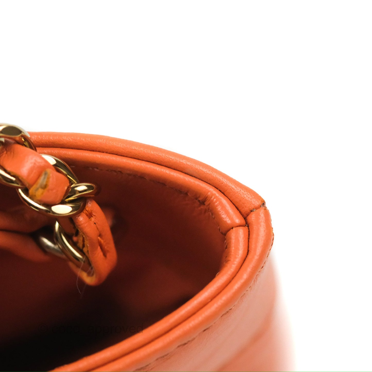 Chanel 31 Mini Salmon Orange Aged Calfskin Gold Hardware