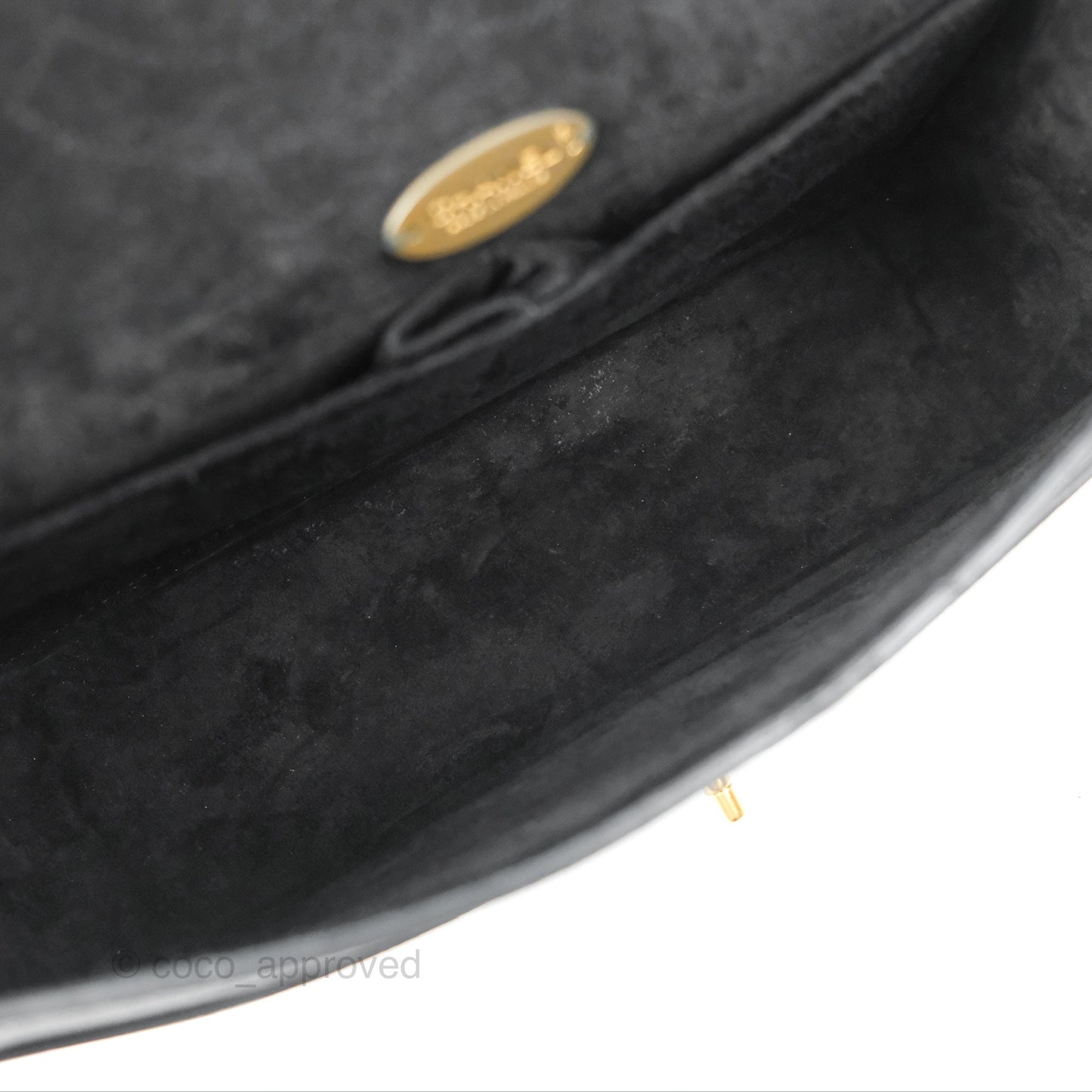 Chanel Pure Jumbo Double Flap Black Caviar Aged Gold Hardware