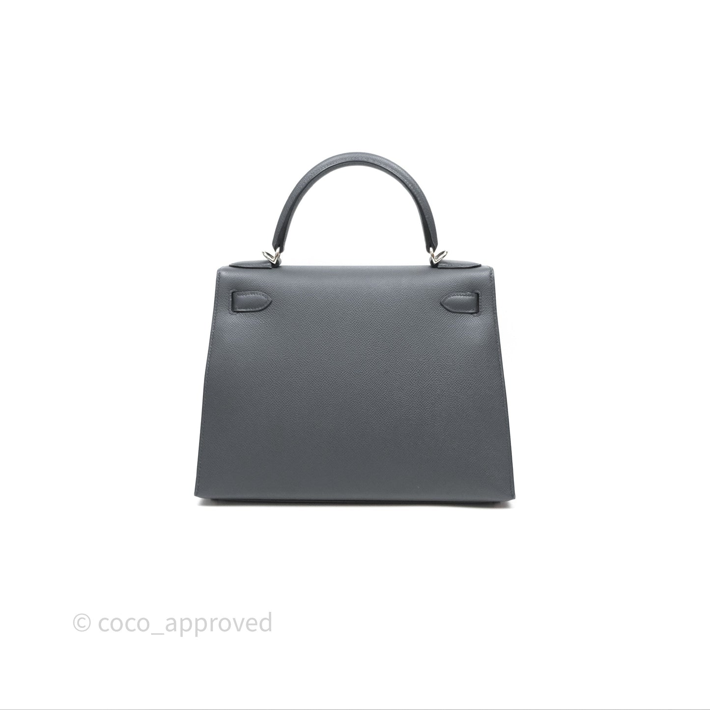 Hermès Kelly II 28 Veau Espom Gris Misty H0 Sellier Palladium Hardware