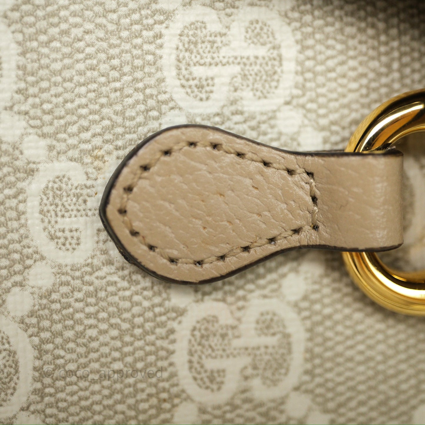 Gucci Horsebit 1955 Mini Bag Beige/White GG Supreme Canvas